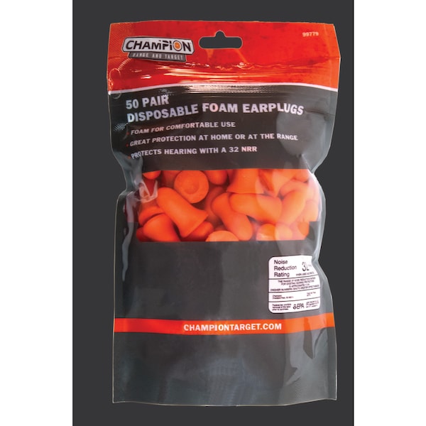 Champion Champion Orange Polypropylene Ear Plugs 1 in. 99779 - main